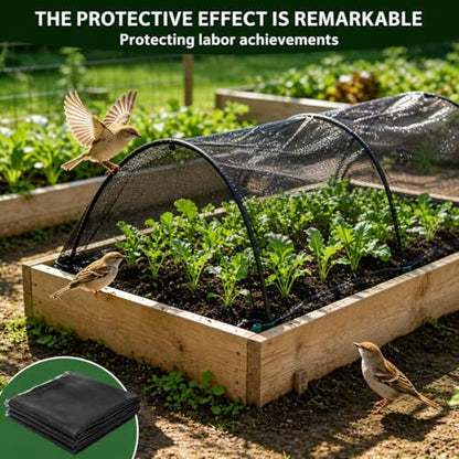 Stronger Garden Mesh Netting - 10 x 20 ft, PE Ultra-Fine Mesh Bird Barrier Net for Plants & Vegetables, OutdoorPatio Balcony Terrace Screen, Tear-Resistant Breathable Shade Netting | Black (33% Shade) - color: Black10x20ft