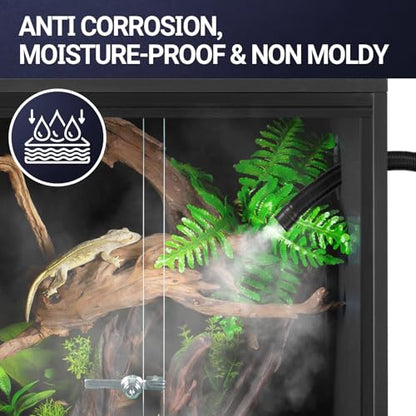REPTI ZOO 35 Gallon PVC Reptile Tank, Reptile Terrarium for Crested Gecko Frog Lizard Snake Turtle Hermit Crab, 36x18x12 inch Leopard Gecko Enclosure with Sliding Door & Screen Ventilation - size: 36x18x12 inch