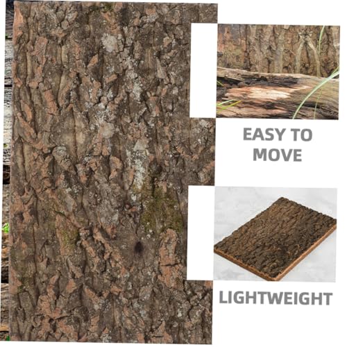 BESPORTBLE Cork Terrarium Background for Reptile Tanks Natural Bark Backdrop Decor Climbing Mat Safe Reusable Aesthetic Habitat for Chameleons Lizards and Other Reptiles