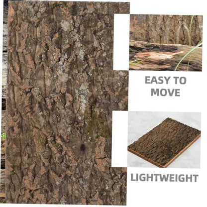 BESPORTBLE Cork Terrarium Background for Reptile Tanks Natural Bark Backdrop Decor Climbing Mat Safe Reusable Aesthetic Habitat for Chameleons Lizards and Other Reptiles