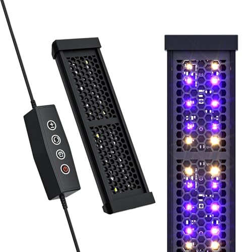 8.5" Aluminum UVB 10.0 LED Reptile Light Bar with Timer & Dimmer, Ultra-Slim Metal UVB/UVA Lamp for Terrariums – Even Light Output, Long Lifespan, Ideal for Bearded Dragons, Turtles & Lizards - size: 8.5 inches