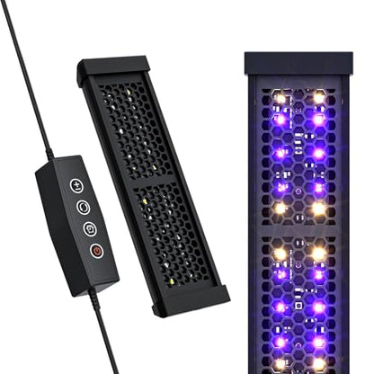 8.5" Aluminum UVB 10.0 LED Reptile Light Bar with Timer & Dimmer, Ultra-Slim Metal UVB/UVA Lamp for Terrariums – Even Light Output, Long Lifespan, Ideal for Bearded Dragons, Turtles & Lizards - size: 8.5 inches