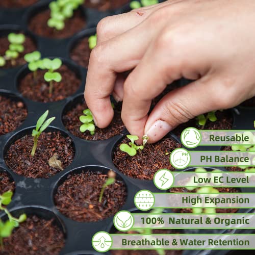 Coco Coir Brick for Plants, 12 Packs 100% Natural Organic Compressed Coconut Coir Fiber with Low EC & PH Balance, High Nutrition Coconut Soil Coco Fiber for Planting, Herbs - color: 12pack