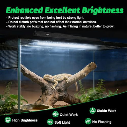 UVB Light for Reptiles Bearded Dragon, T8 UVB Reptile Light Fixture HO UVB Bulb Lighting Combo Kit 10.0 18W UVA UVB Reptile Light Bulb Terrarium Lamp Tube Bar for Snake Gecko Turtle Lizard, 24 Inch - size: T8-24Inch
