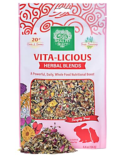 Small Pet Select - Vita-Licious Herbal Blend, a Natural Herbal Treat for Rabbits, Guinea Pigs, Hamsters, Gerbils, and Mice, 4.4oz - size: 4.4 Ounce (Pack of 1)