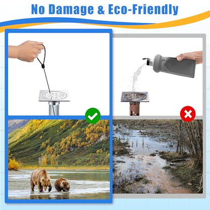 30 Inches Drain Snake Hair Drain Clog Remover, Upgraded Anti-break Metal Sink Snake with Nylon Layer, Plumbing Snake Drain Cleaner Tool for Shower Drain, Bathroom Clogs, Kitchen Sink (5 Pack)