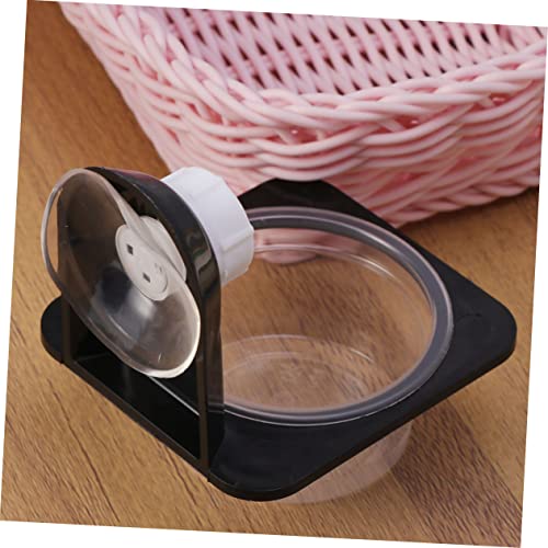 BESPORTBLE 2pcs Black Reptile Food Bowl Suction Cup for Tortoise and Lizard Feeding Easy to Clean Feeding Dish for Terrarium Aquarium Use - size: Size 5