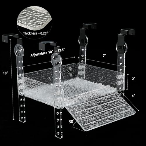 Hanging Turtle Basking Platform for Aquatic 20 55 Gallon, 40 Gallon Long Tank, Aquatic Reptile Ramp Dock, Terrace, Tank Accessories - size: Large