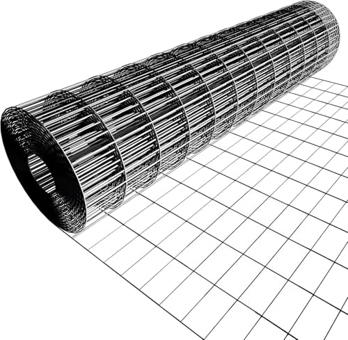 Hardware Cloth for Chicken Wire Fencing of Chicken Coop-2x3in Mesh AWG 16 Gauge 36in x 50ft Black PVC Coated Welded Wire Mesh Roll-Chicken Runs, Rabbit Hutches, Deer Barriers, Garden Mesh - color: Black, size: 2'' x 3'' 36 x 50' (AWG 16Ga)