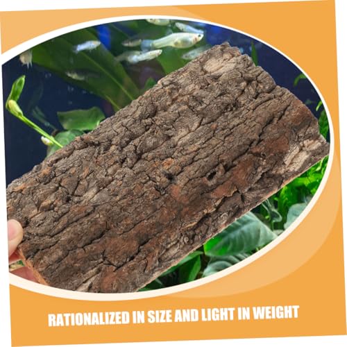Sosoport 3pcs Reptile Bark Backdrop for Fish Tank Terrarium Background and Reusable Wall Decor for Amphibians and Reptiles