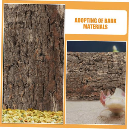 BESPORTBLE 3pcs Natural Reptile Bark Background Panels for Fish Tank and Terrarium Decor Cork Bark Material Safe Habitat for Lizards Snakes and Amphibians