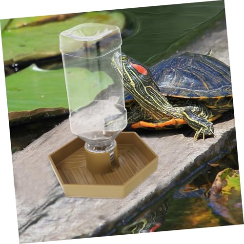 Reptile Automatic Water Dispenser for Tortoise and Lizard Compact Hydration Bowl with Reservoir Effortless Maintenance Feeding Dish Space Saving Pet Accessory for Reptile Tanks