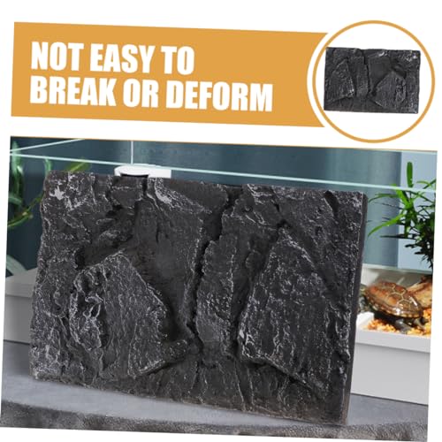 POPETPOP 3D Lizard Background Reptile Tank Decorative Panels Pu Material Aquarium Terrarium Fish Tank Simulated Rock Panel