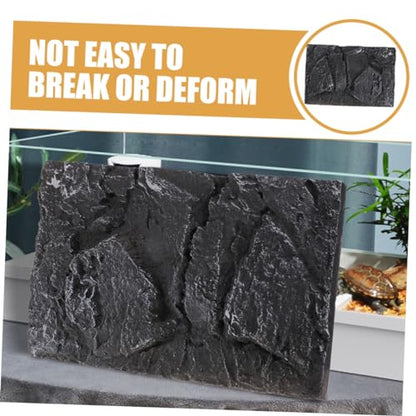 POPETPOP 3D Lizard Background Reptile Tank Decorative Panels Pu Material Aquarium Terrarium Fish Tank Simulated Rock Panel