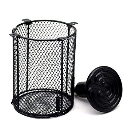 Reptile Lampshade Anti-Scald Heating Lamp Guard 100W 100W Ceramic Lamp & Heater Guard for L Lizards Spider Scorpion Protection