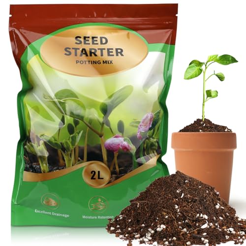 Doter Seed Starter Potting Soil Mix 2qt, Seed Starting Mix for Germination and Growth, Loamy Compost Well-Drainaged Soil Fit for Vegetable, Flower, houseplant - size: 2qt