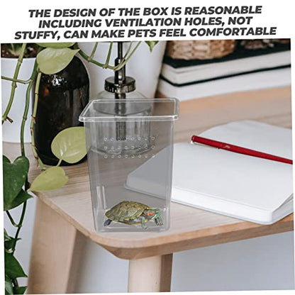 Toddmomy 3pcs Reptile Feeding Bins Spider Enclosures for Snails Small Turtles and Frogs Habitat Ventilation for Optimal