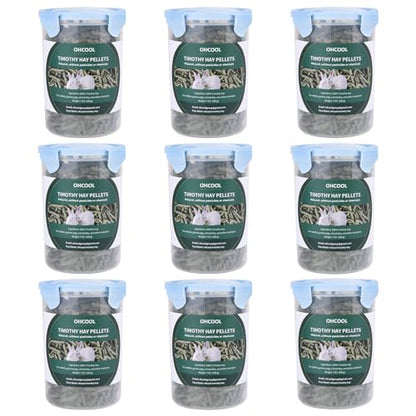 Timothy Hay Pellets, 63oz (9 * 7 oz) Small Pet Feed | 100% premium nutrition timothy pellets, ideal for tortoises and rabbits - size: 3.94 Pound (Pack of 1)