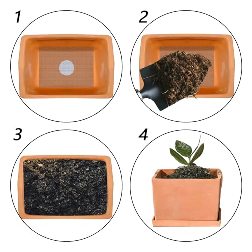10 PCS Flower Pot Hole Mesh Pad, 8×12inch Squares Drainage Hole, Plant Pot Drainage Mat, Plant Potting Mat to Prevent Soil Loss, Gardening Gifts for Friend - size: 10 PCS 8*12 Inch Rectangular