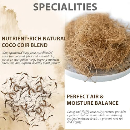 Natural Coconut Husk Fiber Organic Pure Coconut Husk Silk for Plants Coco Coir Fiber Substrate Loose & Fluffy Non-Vacuumed Easy to Separate for Orchids 3.5 Oz (100g) - size: 100g