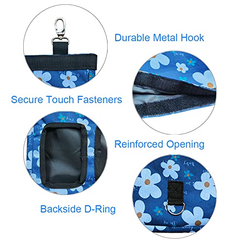 Guinea Pig Hay Feeder, Hanging Rabbit Hay Feeder Bag for Guinea Pigs Bunnies Chinchillas. Little Flower + Blue Flower，2 Count - color: Little+Blueflower