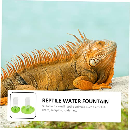 MERRYHAPY 2sets Crawling Pet Food Feeder Tortoise Water Basin Easy Clean Reptile Water Feeders