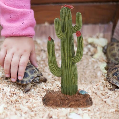 IMIKEYA Artificial Cactus Plant Small Terrarium Decor Resin Desert Diorama Project Fake Cactus for Sand Table Landscape Scene Reptile Habitat Decoration