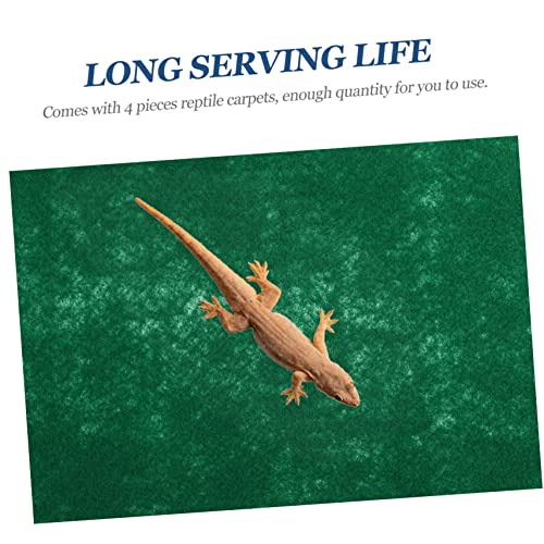 Totority 4pcs Reptile Carpet Liner for Terrarium Water-Absorbent Bedding Mat for Lizard Snake and Tortoise Grey Easy to Clean and Maintain