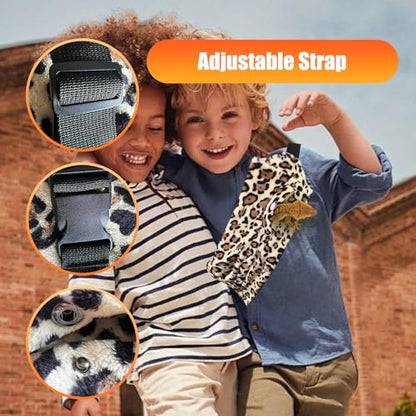 Portable Bearded Dragon Backpack Carrier with Leash and Harness Set, Beardie Carrier, Lizard Adjustable Harness with Leather Wings and Sling Bag, Reptile Small Pet Travel Cage - color: Pink