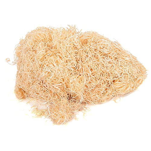 Drfeify Poplar Wood Wool Pet Mat for Snakes and Lizards, EcoFriendly Aspen Wood Silk, DustFree Climbing Pet Litter, White