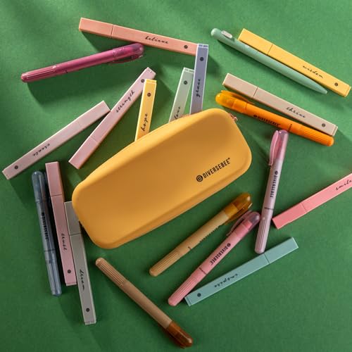 DIVERSEBEE Soft Silicone Pencil Case, Aesthetic Pencil Pouch with Zipper, Cute Pen Bag for School, Bible Journaling Supplies and Accessories, Pencil Organizer (Mango) - color: Mango