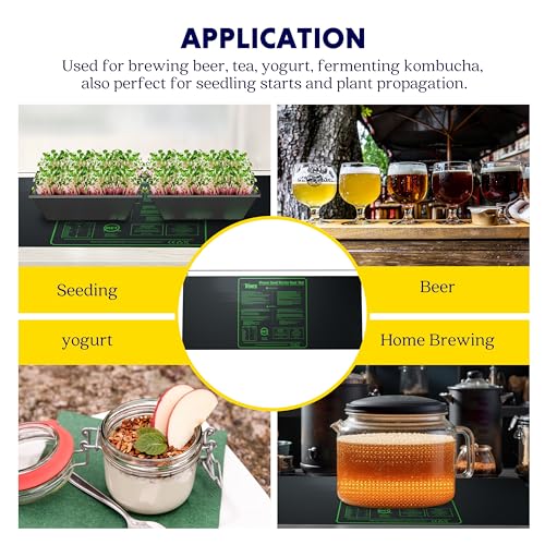 iPower Durable Seedling Heat Mat Warm 48" x 20" - 2 Pack Hydroponic Heating Pad Waterproof and A Digital Thermometer for Seed Starting Greenhouse and Germination - size: 48" x 20", style: Heat Mat*2+Thermometer*1