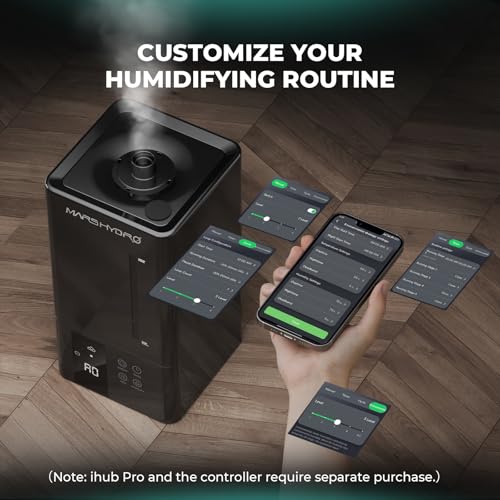MARS HYDRO 2026 New Plant Humidifier 6L,with Adjustable Humidity,Timer Function,Ultrasonic Precise and Silent Operation,No-Leak Seal for Grow Tent,Indoor Planting,Greenhouse - size: 6L