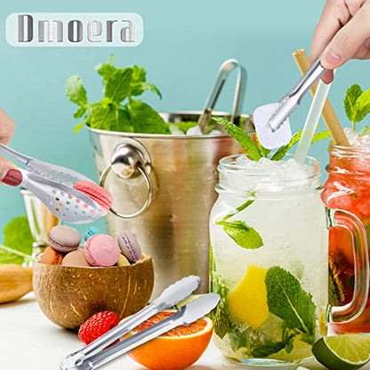 Serving Tongs,Buffet Tongs, Dmoera Stainless Steel Food Tong Serving Tong Small Serving Tongs Stainless Steel Mini Appetizer Tongs, Set of 12 - size: 5Inch