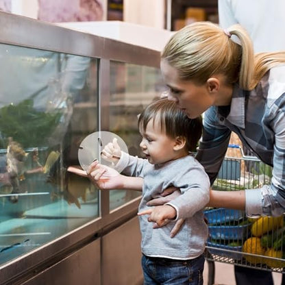 Clear Fish Tank Lid - 6 Inch Acrylic Anti Jumping Aquarium Cover with Hole - Transparent Top Hood Grid Panel Pet Supplies for Turtles Reptiles Shrimp