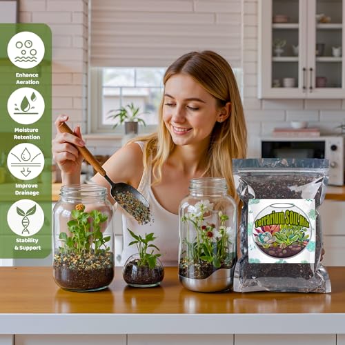 Doter Terrarium Potting Soil Mix 2qt, Custom Made for Terrariums, Perfect for Vibrant Miniature Gardens - size: 2qt