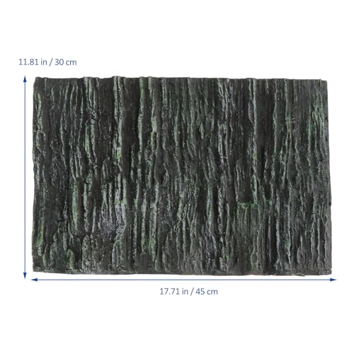 Abaodam Aquarium 3D Background Board Turtle Tank Landscaping Simulated Bark Vertical Grain Decorative Panel for Fish and Reptile Tanks