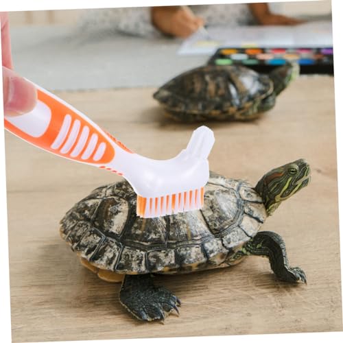 GANAZONO 3pcs Turtle Shell Cleaning Brush Portable Turtle Clean Brush Mud Remover - color: Orange
