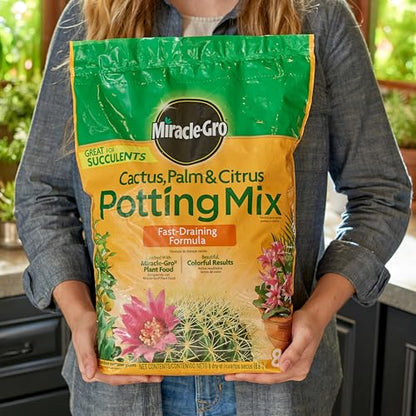 Miracle-Gro Cactus, Palm & Citrus Potting Mix, 8 qt. - size: 1-Pack
