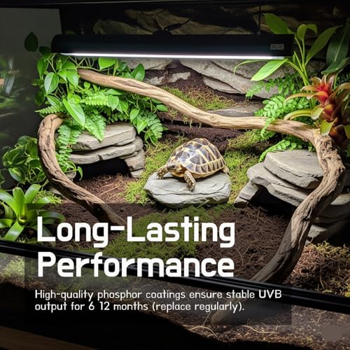 T5 HO UVB Reptile Lamp – High-Output 8W 10.0 UVB Bulb for Reptiles – 12'' Liner UVB Light Ideal for Bearded Dragons, Chameleons & Turtles (8W UVB10.0 T5 Bulb) - size: 8W UVB10.0 T5 Bulb