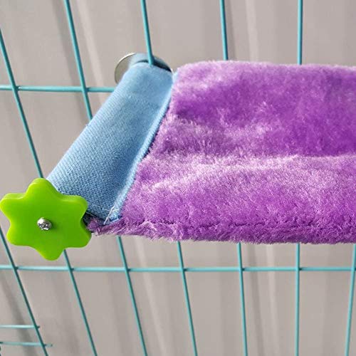 Bird Nest Bed Hammock Toy Hamster Warm Comfortable Hanging House Perch Stand for Parrot Parakeet Cockatiel African Grey Cockatoo Lovebird Conure Finch Chinchilla Rat Gerbil Cage Accessories (L) - size: L