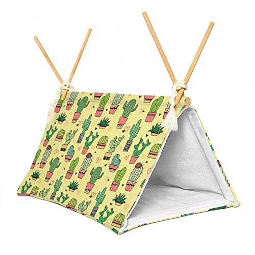 Bearded Dragon Tent Bed,Cactus Pattern Reptile Bearded Dragon cage/hides and Caves/Habitat Hideout… (Cactus 1)