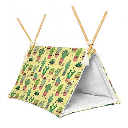Bearded Dragon Tent Bed,Cactus Pattern Reptile Bearded Dragon cage/hides and Caves/Habitat Hideout… (Cactus 1)
