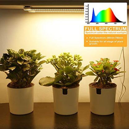 Mosthink Grow Lights for Indoor Plants, LED Grow Light Strips with Auto Timer