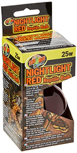 Zoo Med Nightlight Red Reptile Heat Bulb, 25 Watts - size: 25 W