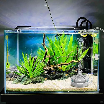 Fish Tank Micros Pump – Portable Filtration Unit, Efficient Water Circulation, Lightweight Sturdy Structure | Aquarium Aerator with Easy Install for Freshwater Saltwater Pond Terrarium Breeding System