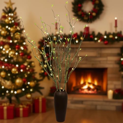 3pcs 49 inch Artificial Evergreen Vine Branches for Decoration Wall Tree Artificial Hanging Leaf Plant Indoor and Outdoor Decorative Fake Plants (Dark Green)