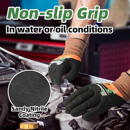 Schwer ANSI A6 Cut Resistant Gloves, CR3709 Cut Proof Work Gloves, Touch-screen Cutting Gloves, 3/4 Dipped Coating for Woodworking, Glass Metal Cutting, Construction, Fishing, M,1 pair - size: Medium, style: 1 Pair