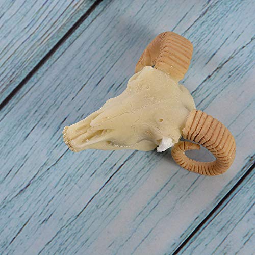 Wixine 1Pcs Aquarium Resin Sheep Head Skull Fish Tank Ornament Terrarium Reptile Decorations