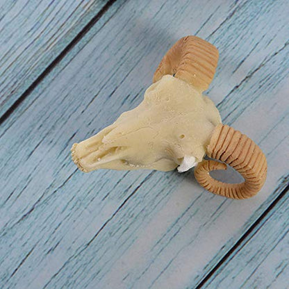 Wixine 1Pcs Aquarium Resin Sheep Head Skull Fish Tank Ornament Terrarium Reptile Decorations